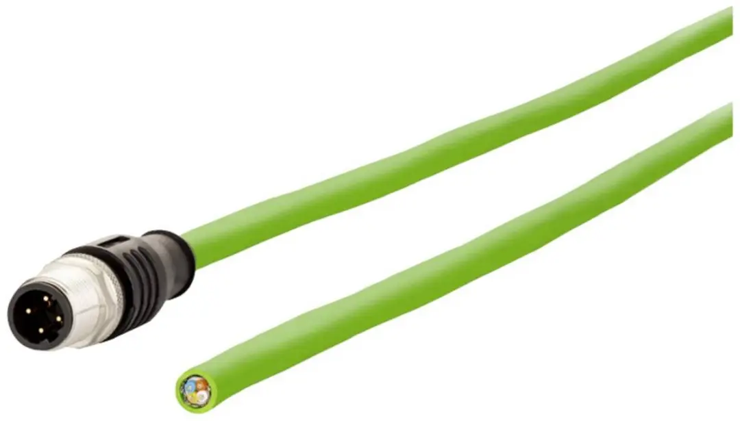 Metz Connect 142M1D10100 M12 Netwerkkabel CAT 5e SF/FTP 10m - Groen
