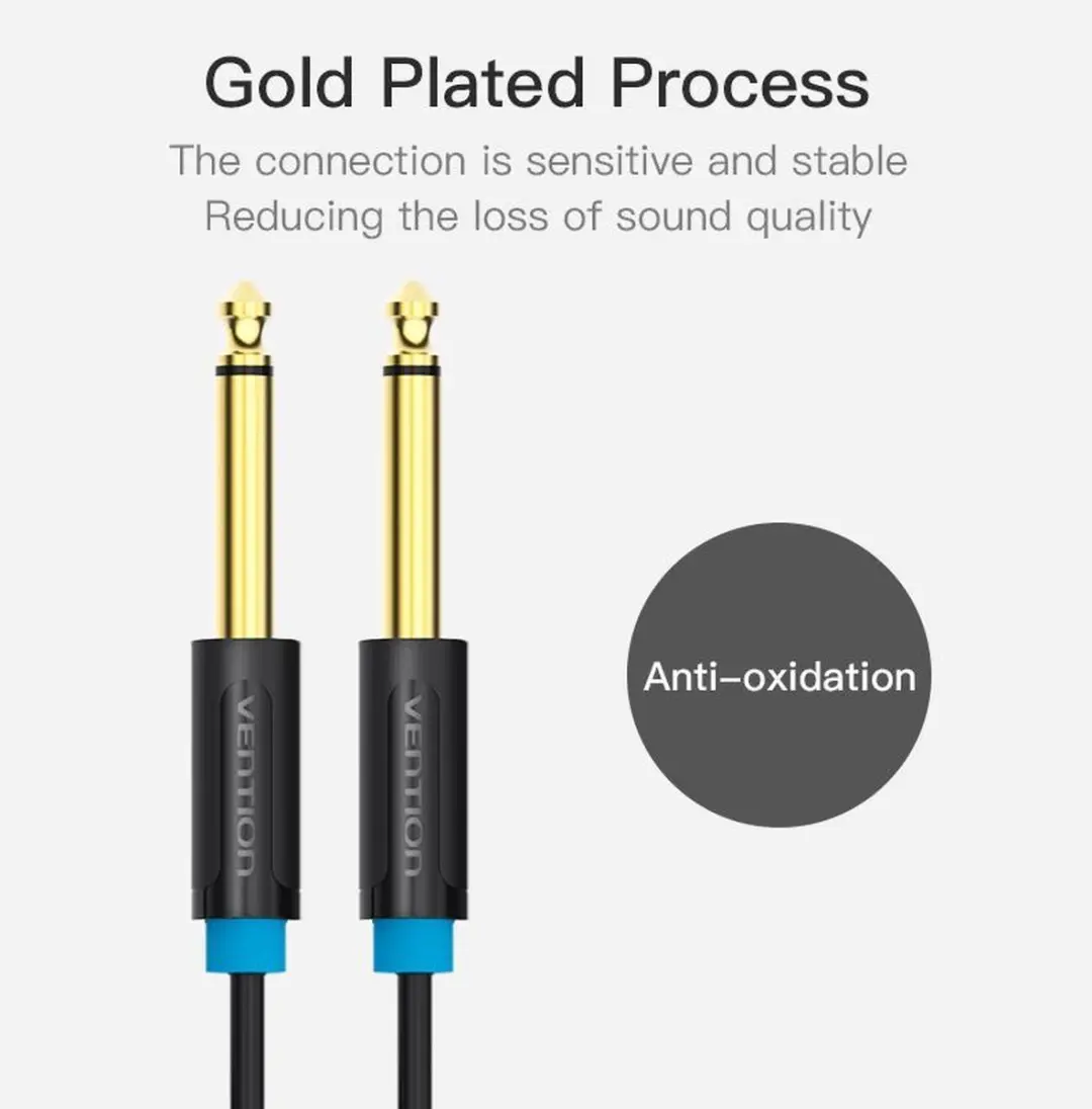 Vention Audiokabel 6.35mm TS 5m - Transparant