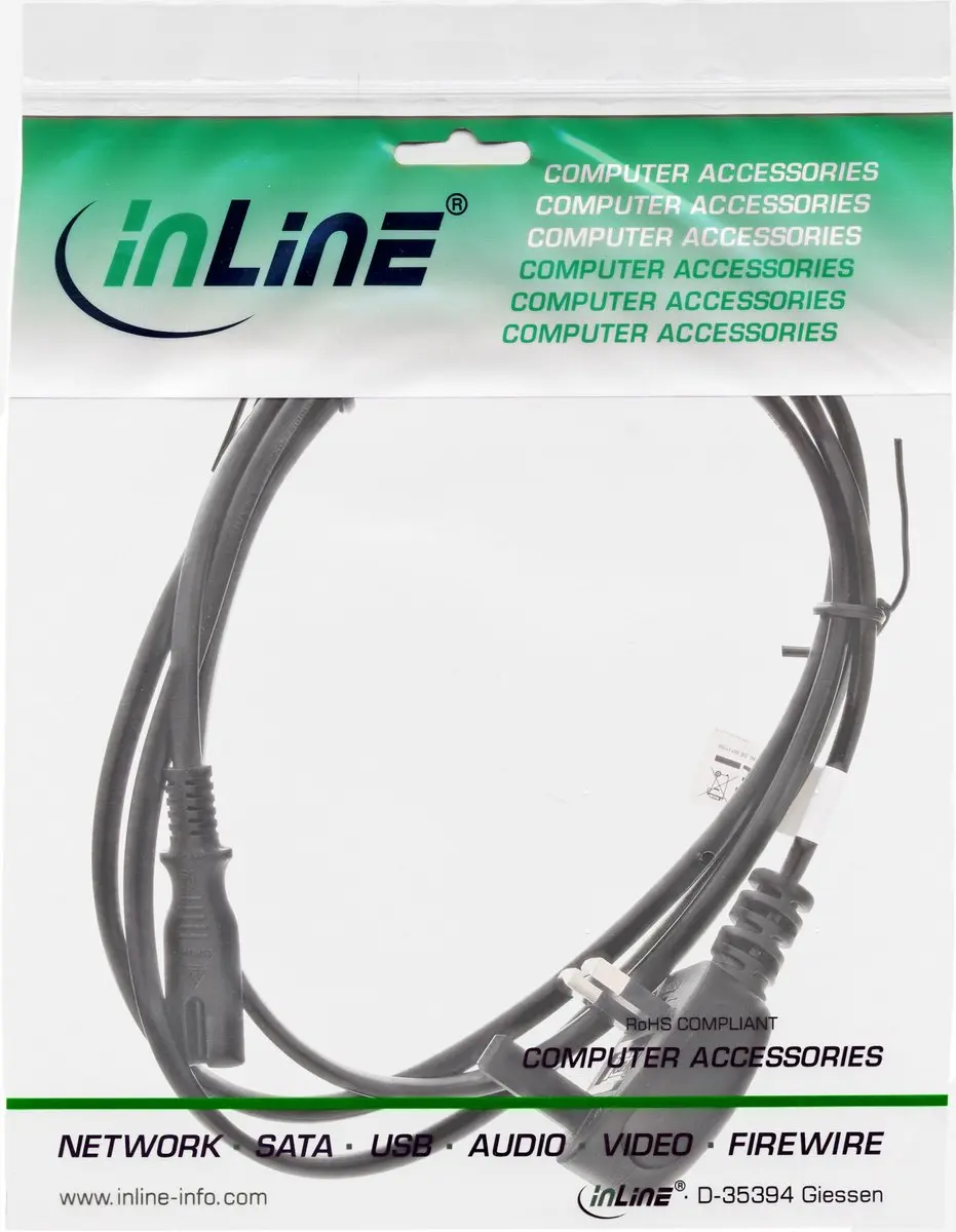 InLine 4043718032655 BS 1363 C7 Zwart