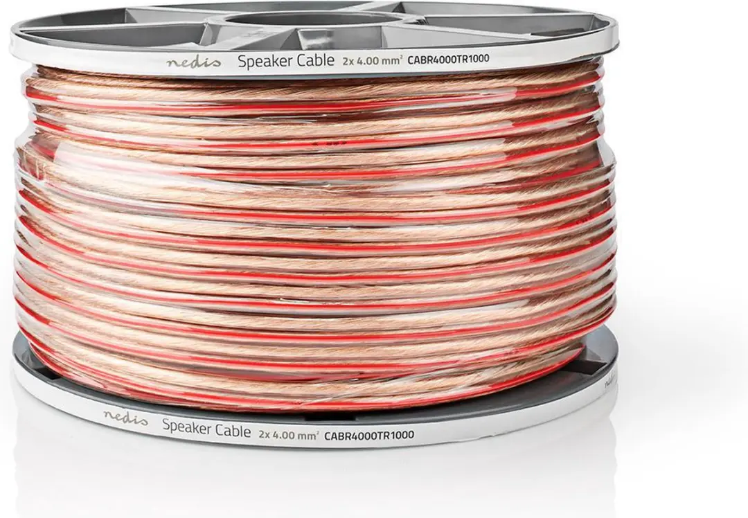 Nedis Speaker-Kabel CABR4000TR1000 - 2x4.00mm² - 100m - Koper