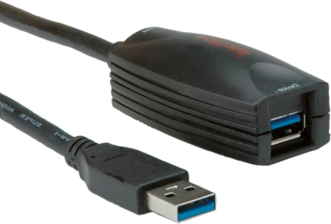 Roline USB 3.2 Gen 1 Actieve Repeater Kabel 5m - Zwart - afbeelding 6 van 6