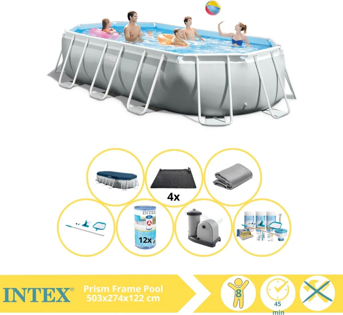 Intex Prism Frame 26796GN Opzetzwembad 503x274x122cm