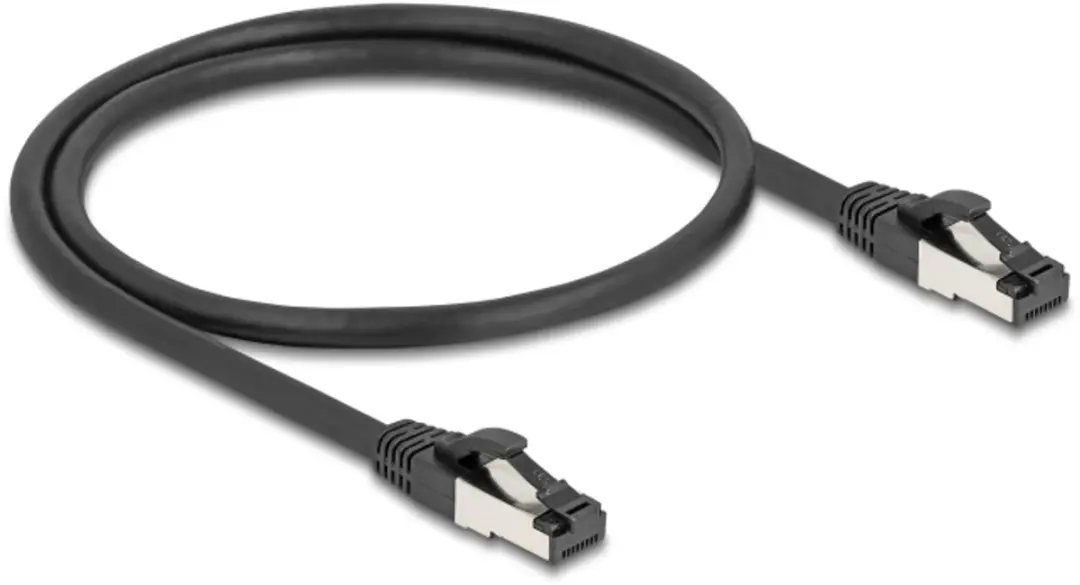 Delock Cat.8.1 S/FTP Netwerkkabel 0,5m - 40 Gbps - Zwart