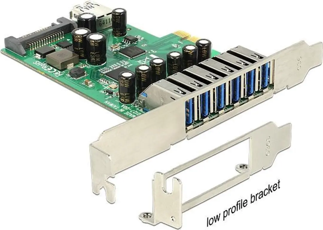 Delock 89377 PCIe Kaart 6x USB 5Gbps Type-A