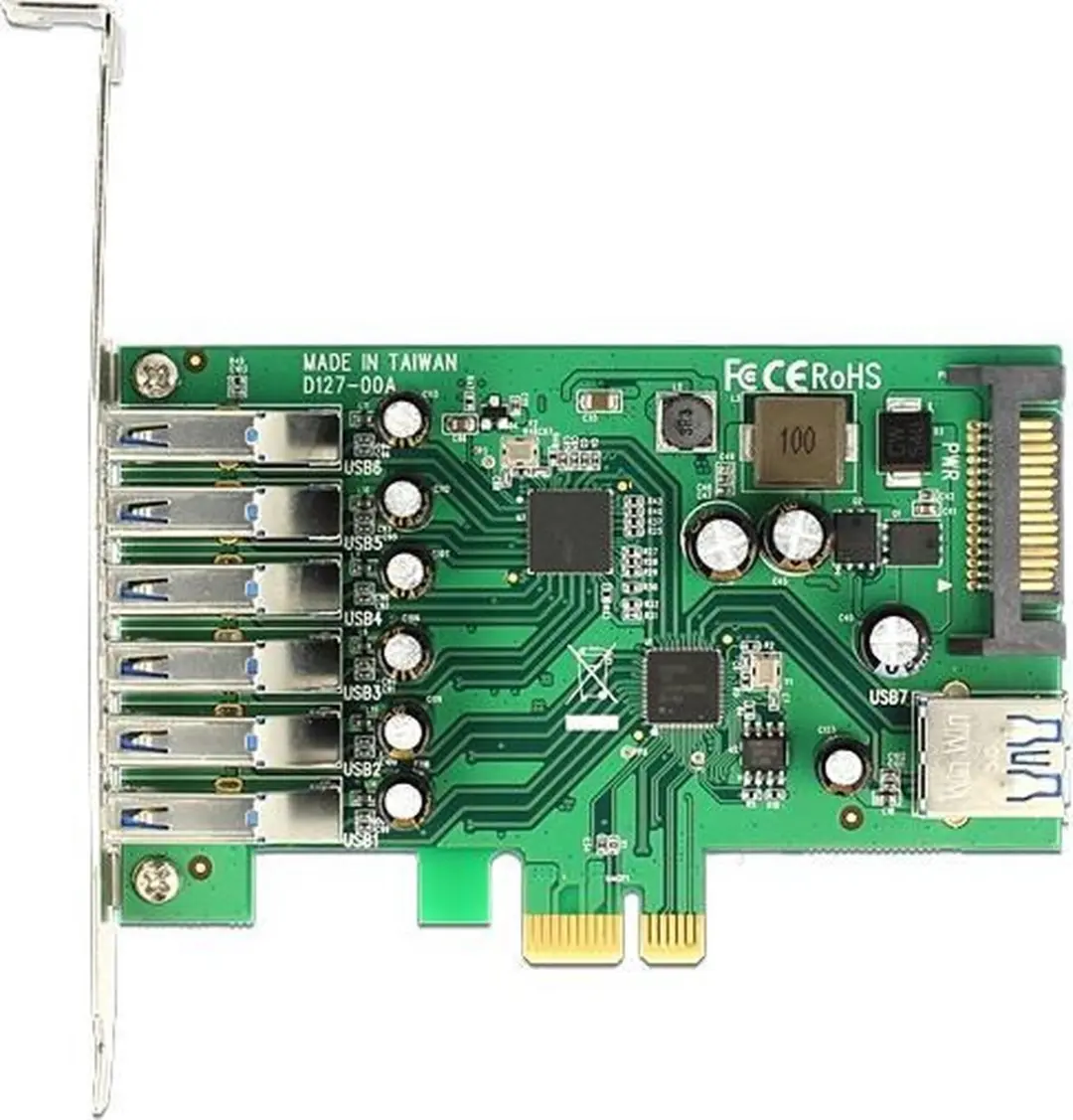 Delock 89377 PCIe Kaart 6x USB 5Gbps Type-A
