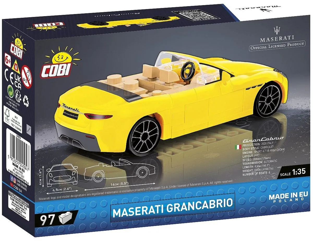 Cobi Maserati GranCabrio - COBI-24504 - 97 Stukken - Meerkleurig