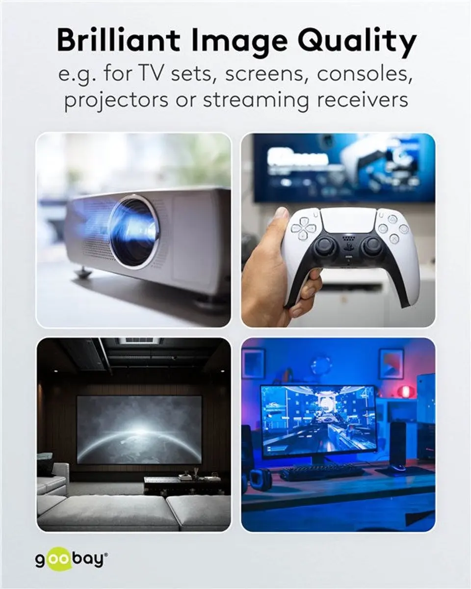 Goobay HDMI Verlengkabel Ethernet 4K60Hz - Zwart