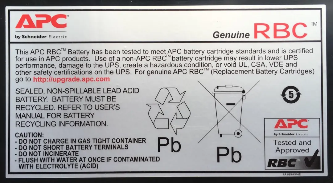 APC APCRBC118 Vervangingsbatterij - Zilver