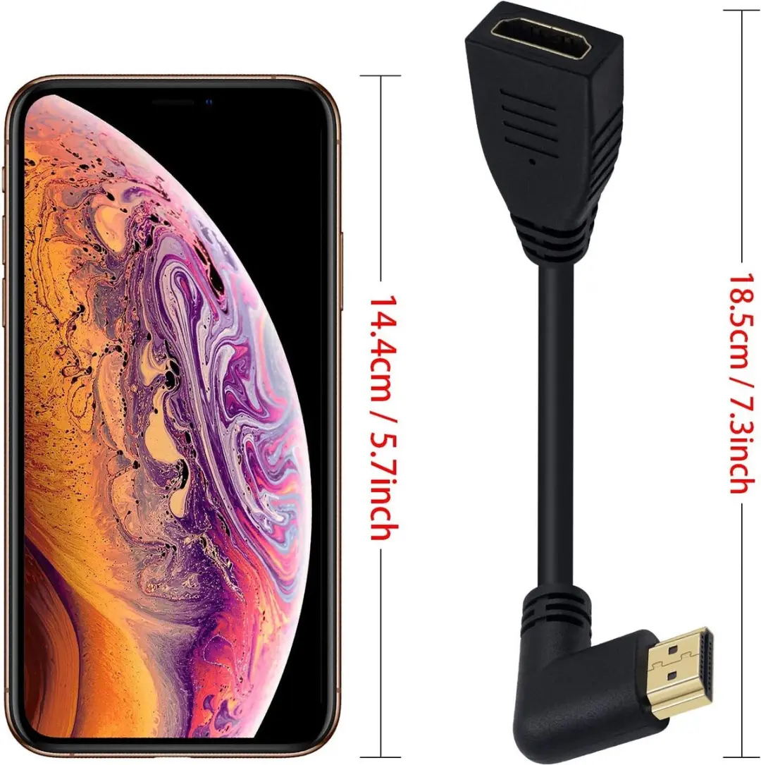 NÖRDIC HDMI-N5025 HDMI-adapter M-V - 8K60Hz/4K120Hz 48Gbps - Zwart - afbeelding 6 van 6