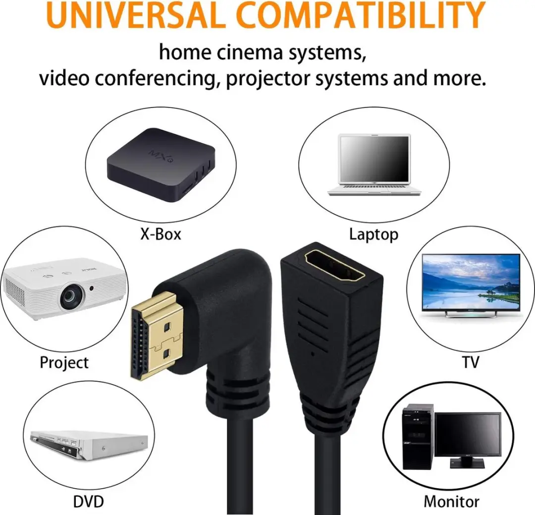 NÖRDIC HDMI-N5025 HDMI-adapter M-V - 8K60Hz/4K120Hz 48Gbps - Zwart
