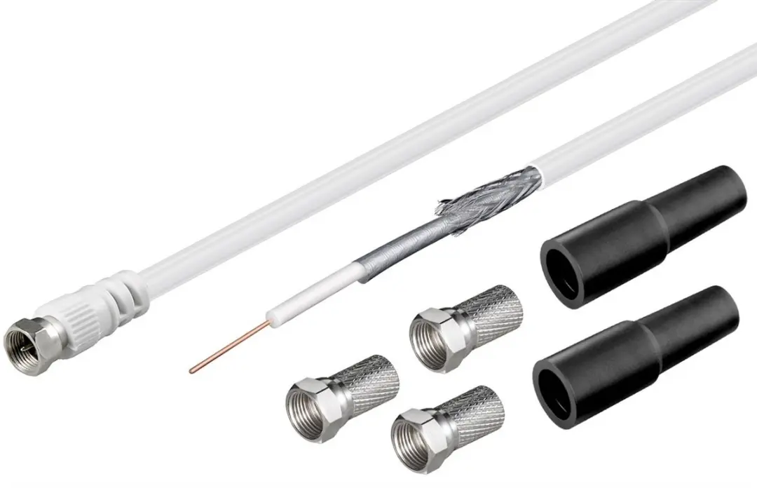Goobay Coaxkabel Installatieset 20m - Wit