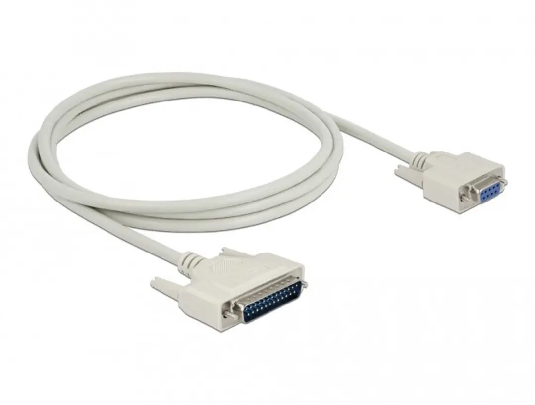 Delock Serial Kabel D-Sub 25M naar 9V - 2m - Beige