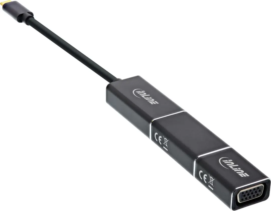 InLine USB Display Converter Set 6-in-1 64109B - 4K/60Hz Zwart