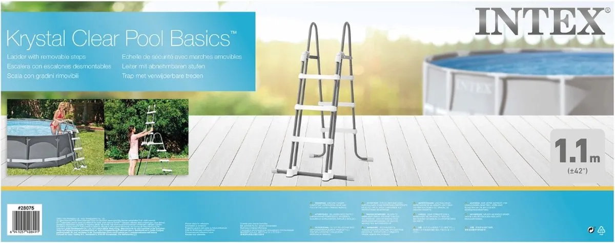 Intex Zwembadtrap 28075-Zilver - 107cm - Voetenbad