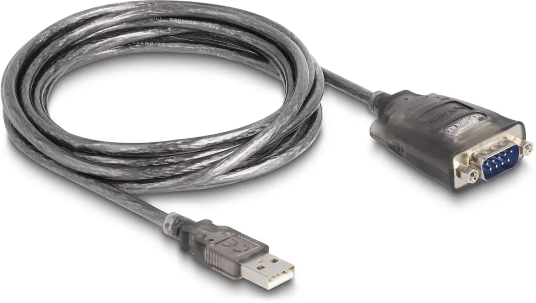 Delock USB 2.0 naar RS-232 Adapter 3m - 1x D-Sub 9 Male - Zwart