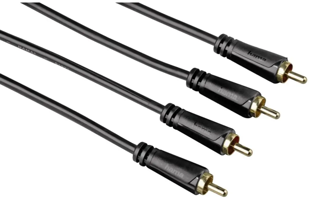 Hama 75122282 1.5m 2 x RCA 2 x RCA Zwart audio kabel