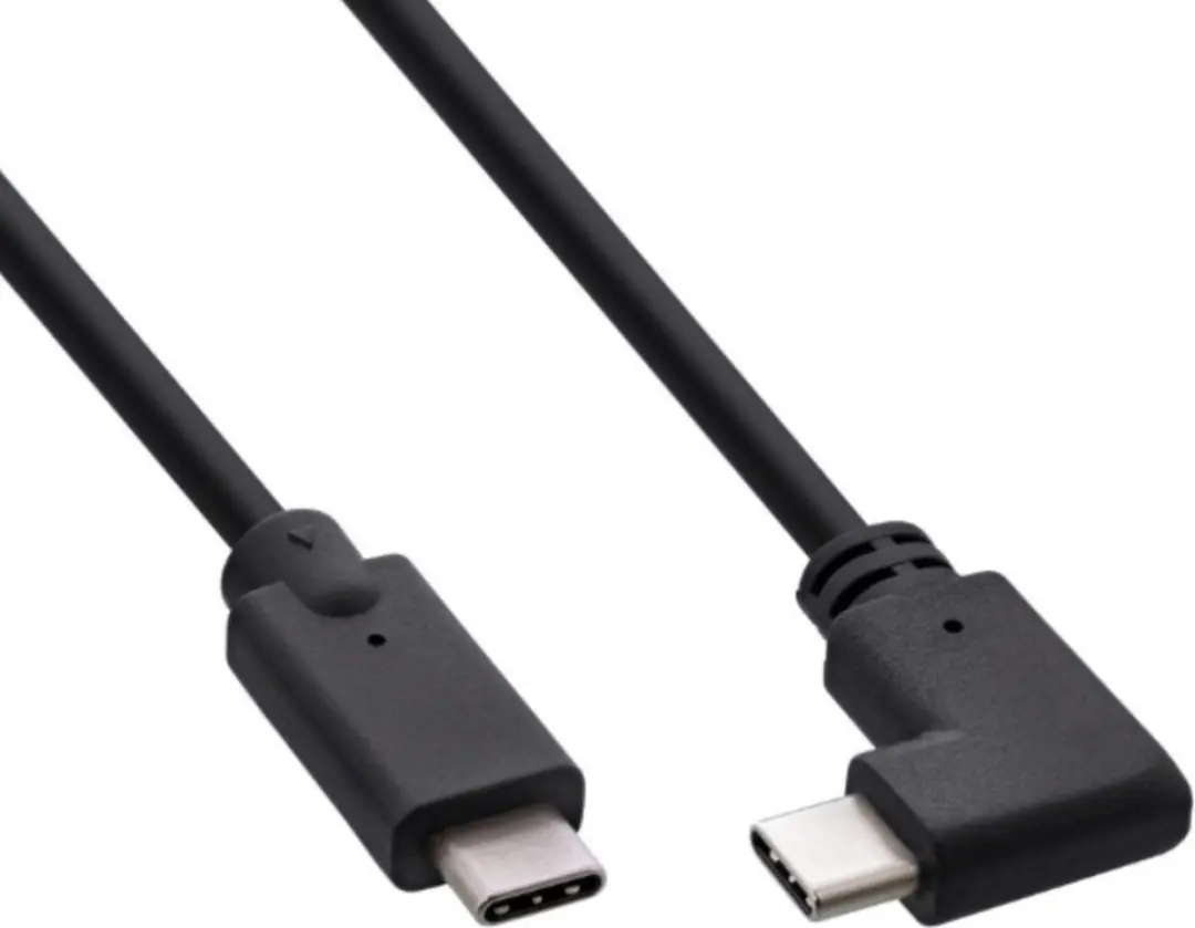 InLine USB-C Kabel Schuin 20Gb/s 100W 1m - Zwart