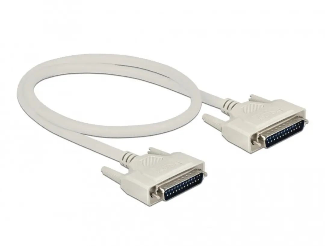 Delock D-Sub 25 Male-Male Seriekabel 0,5m - Beige