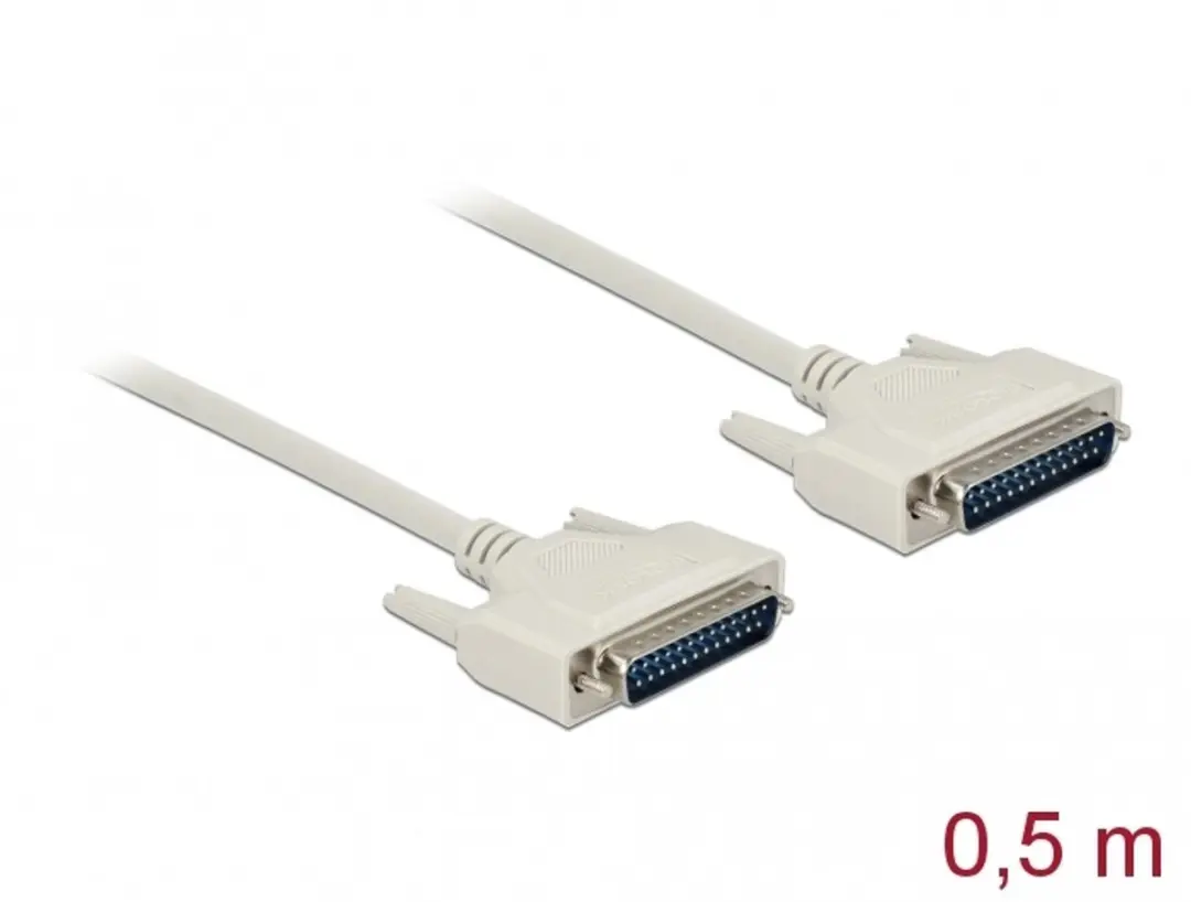Delock D-Sub 25 Male-Male Seriekabel 0,5m