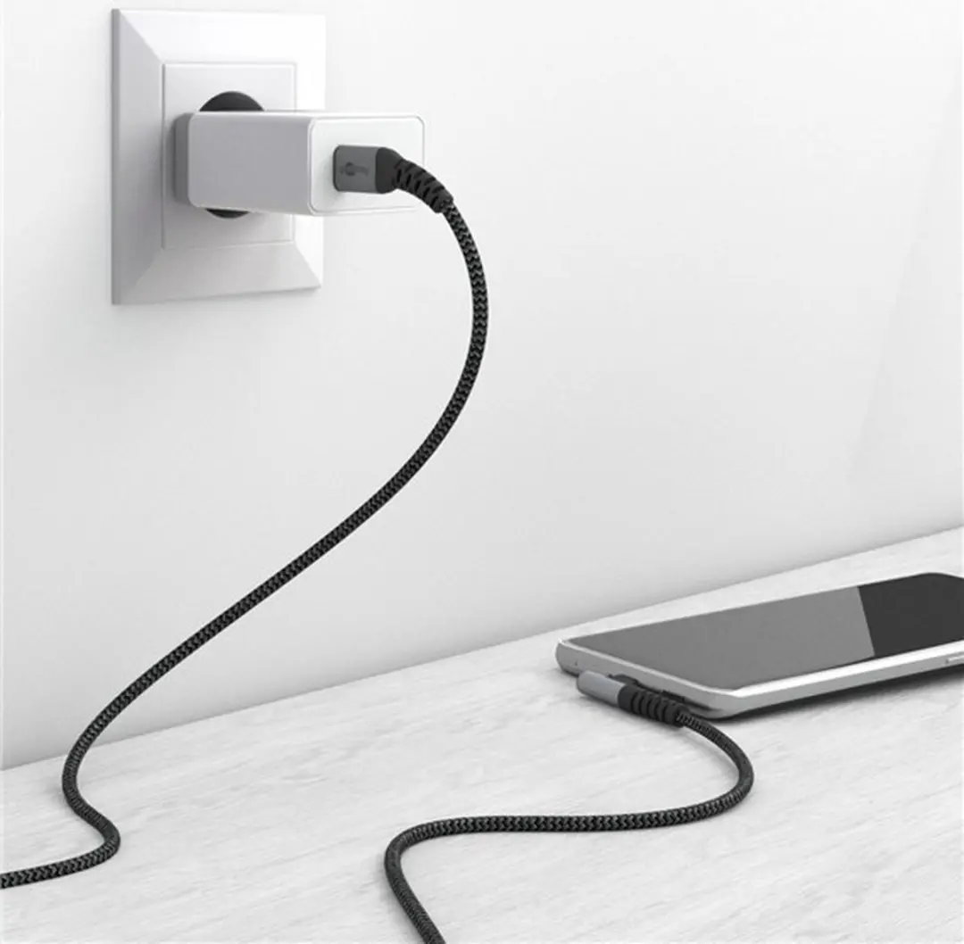 Goobay USB-C Haaks Kabel 60W 2m - Grijs