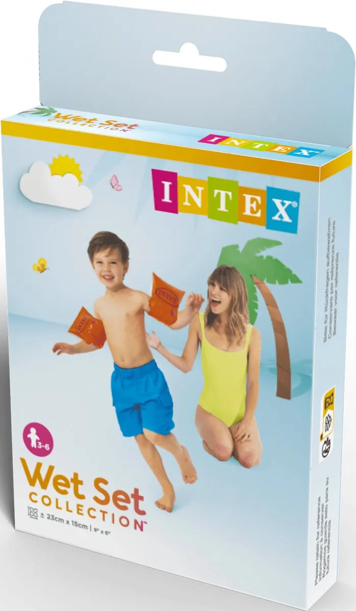 Intex Deluxe Zwemarmbandjes 19-30kg - Oranje/Wit