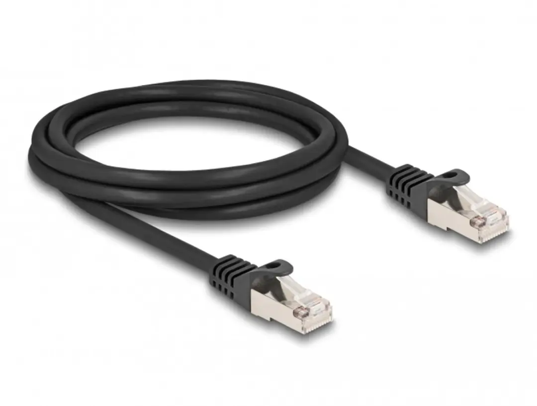 Delock RJ50 Kabel S/FTP M-M 2m - Zwart