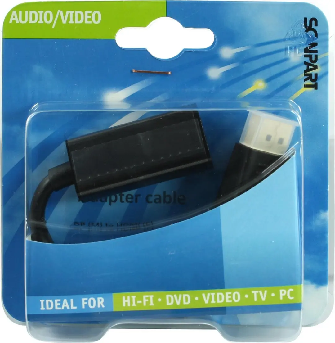 Scanpart DisplayPort naar HDMI Adapter 4K - Zwart