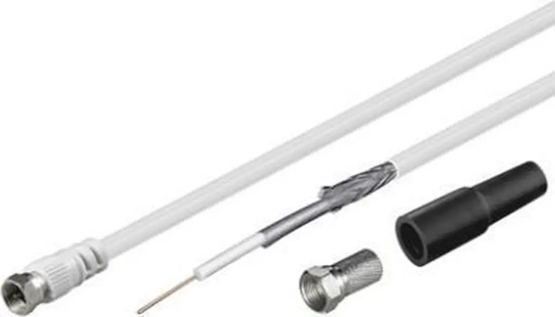 Goobay Coaxkabel Installatieset 10m - Wit - afbeelding 6 van 6