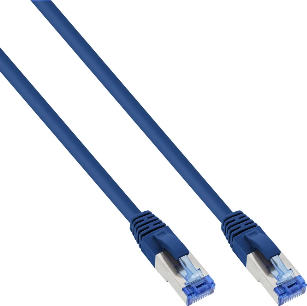 InLine 76821B Netwerkkabel Cat6a S/FTP - 0,25m - Blauw