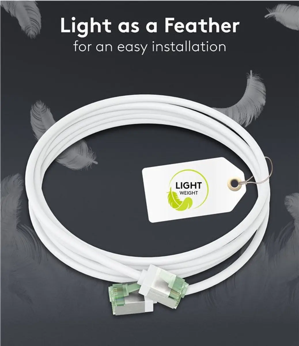 Goobay UFTP CAT8.1 Netwerkkabel KD24306 - 0,15m - Wit