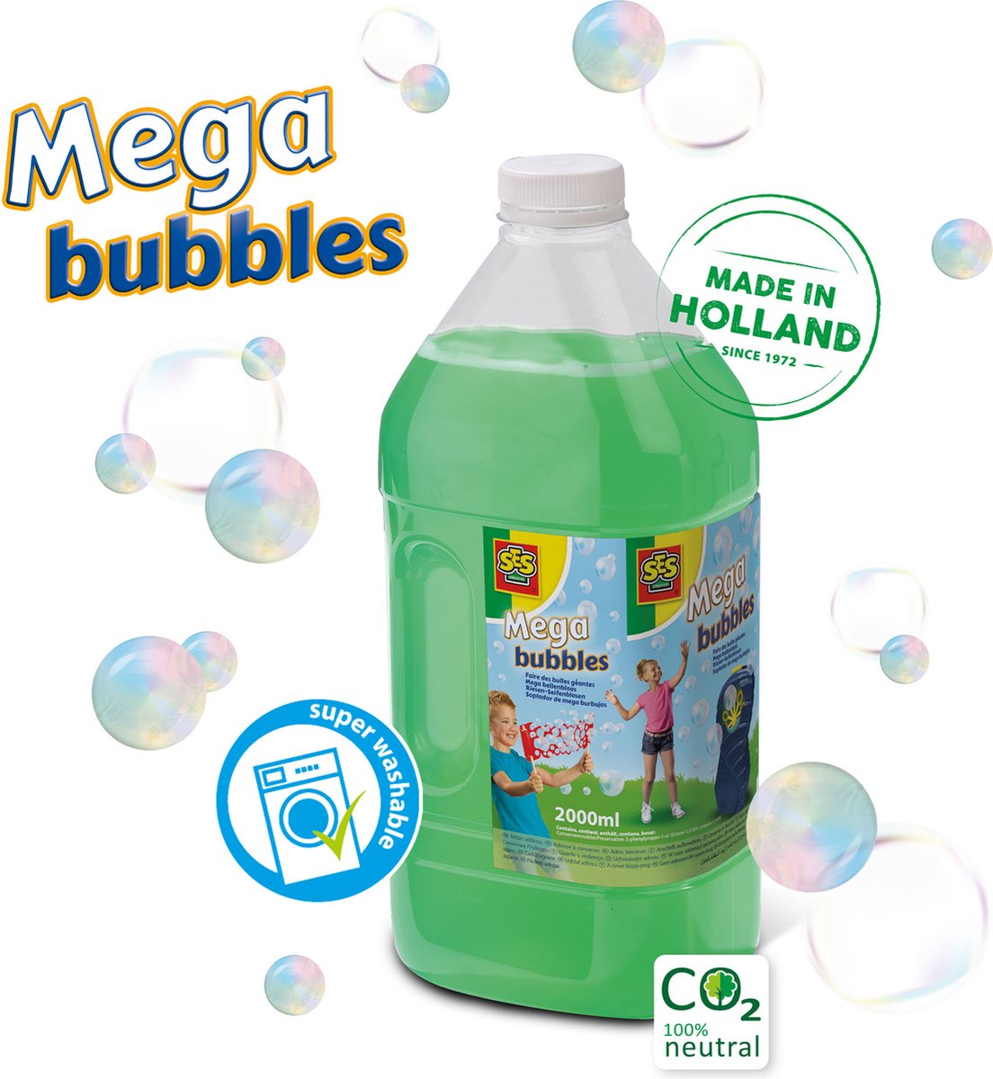 SES - Mega bubbles - bellenblaas - navulling -  2000ml - voor Mega bubbles en Mega bubbles XXL