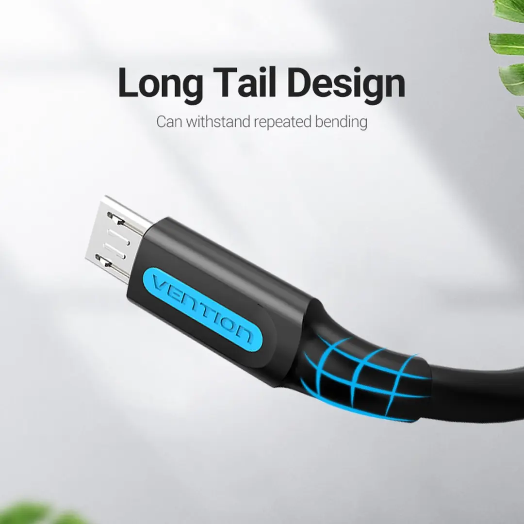 Vention COLBF USB 2.0 Kabel A naar Micro-B 1m - Zwart