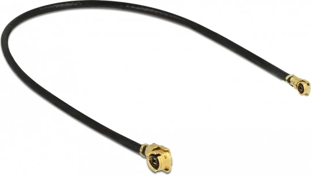 Delock MHF I (v) - MHF 4L (v) Kabel Micro Coax 1,13mm 50 Ohm - 0,10m - Zwart