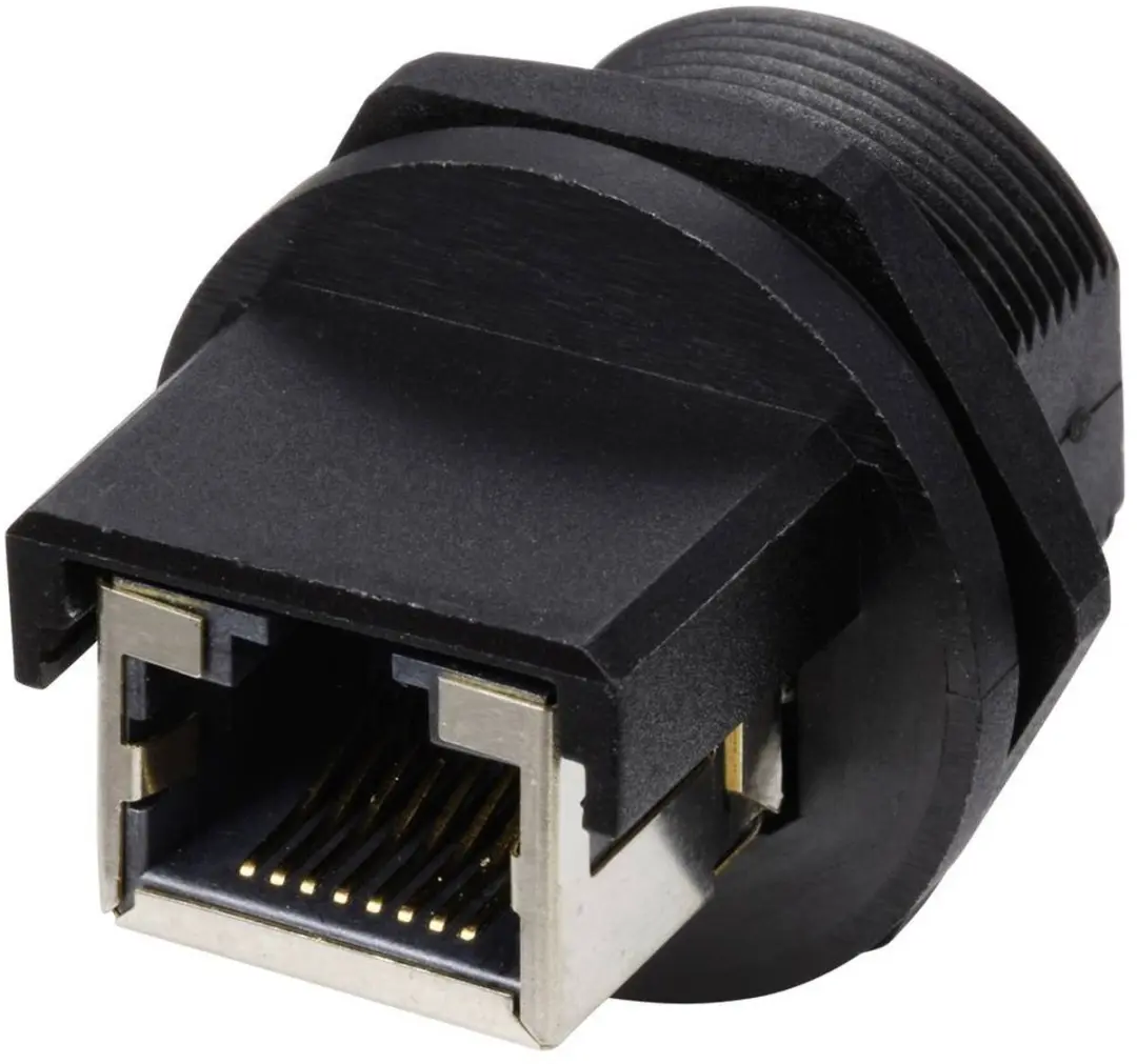 Tru Components TC-E13T-FR6-PRF-180 RJ45 Bus - Zwart