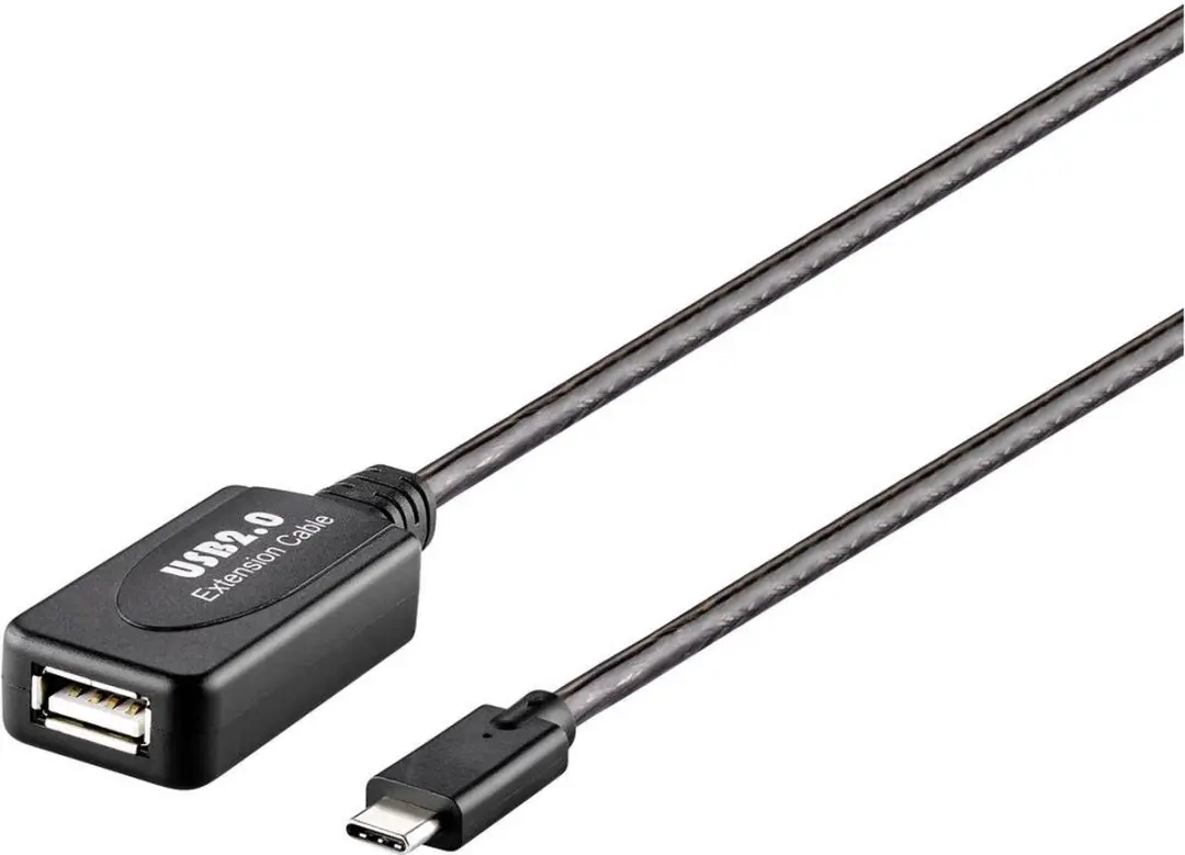 Renkforce RF-5067256 USB-C naar USB-A Kabel 10m - Actief Zwart - afbeelding 6 van 6