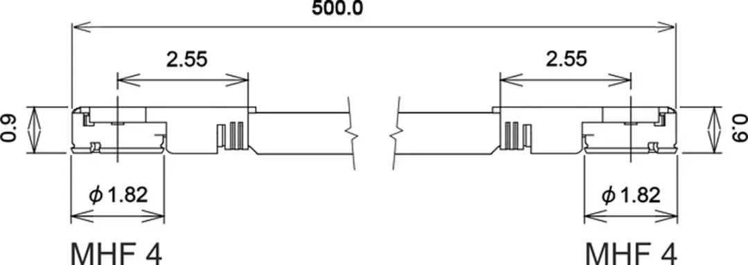 Delock MHF 4L (v) Kabel - Micro Coax 1,13mm - 0,50m
