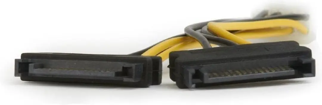 InLine PCIe 8-pins naar 2x SATA Adapter - 15cm - Wit