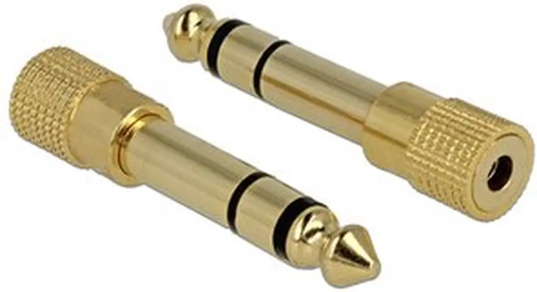 Delock 6,35mm naar 3,5mm Klinke Adapter - Goud