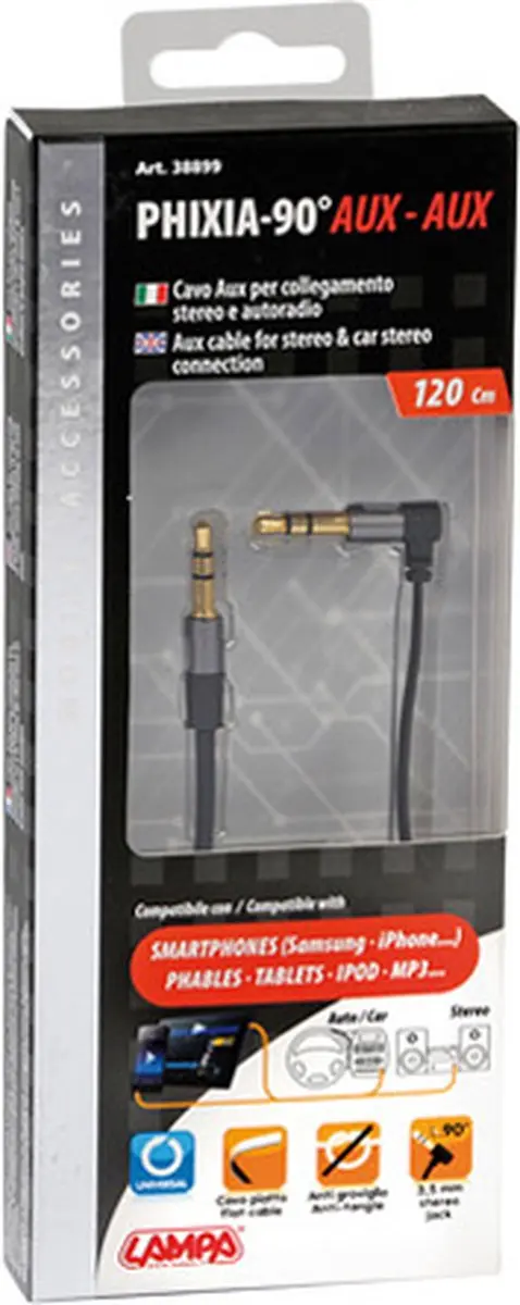 Lampa 3.5mm Jack M-M Kabel 120cm - Zwart
