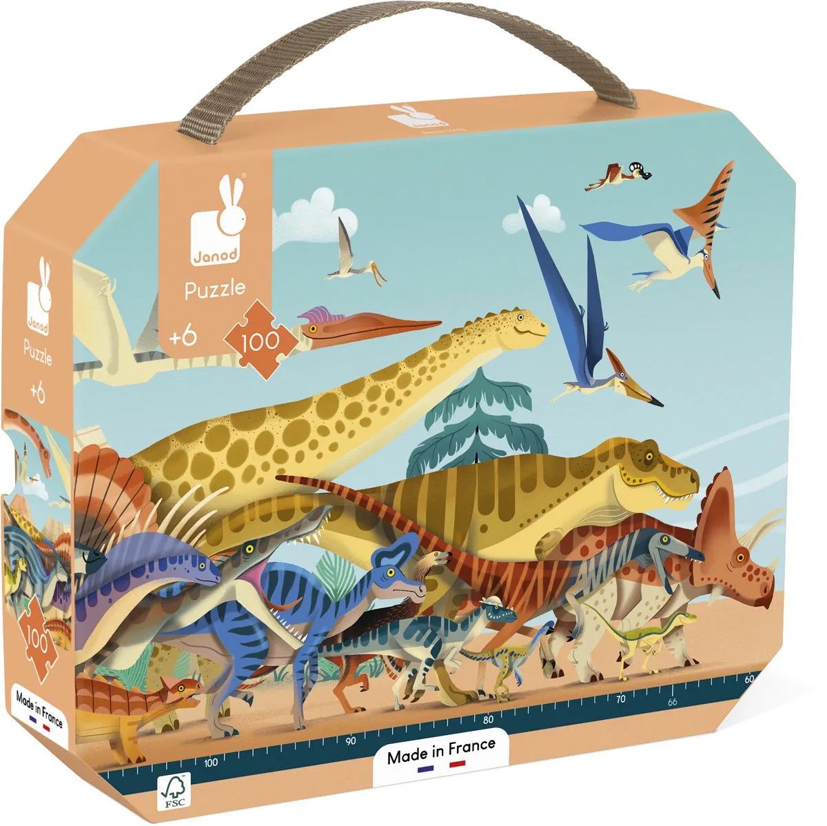 Janod Dino Puzzel 100 Stukjes