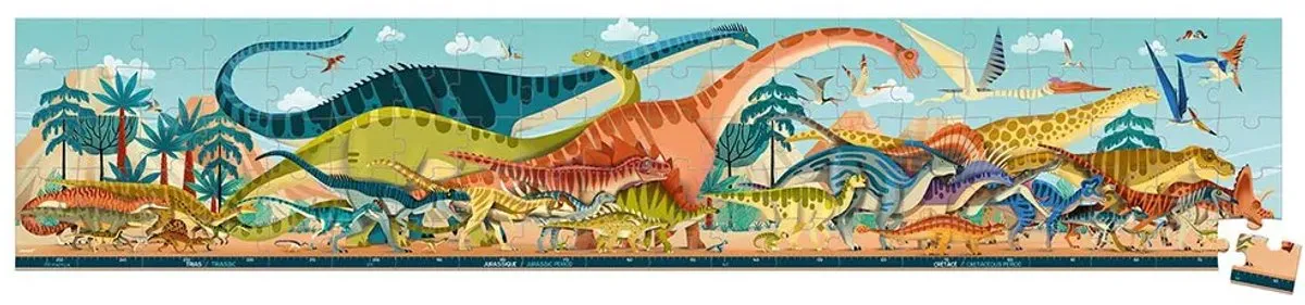 Janod Dino Puzzel 100 Stukjes - Dinosaurus - afbeelding 6 van 6
