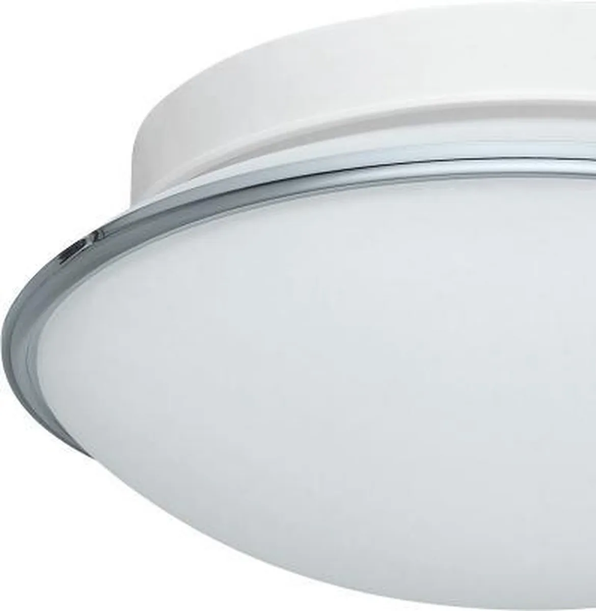 Eglo Dolly Plafondlamp E27 - Staal/Glas - Wit/Chroom