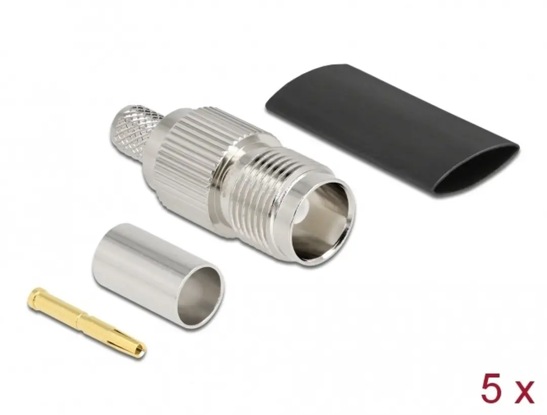 Delock TNC Jack voor RG-59 met krimpkous