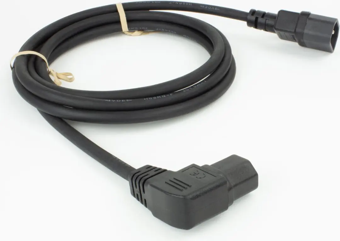 ACT AK5353 Netsnoer C14-C15 Haaks Links 1,2m - Zwart - afbeelding 6 van 6