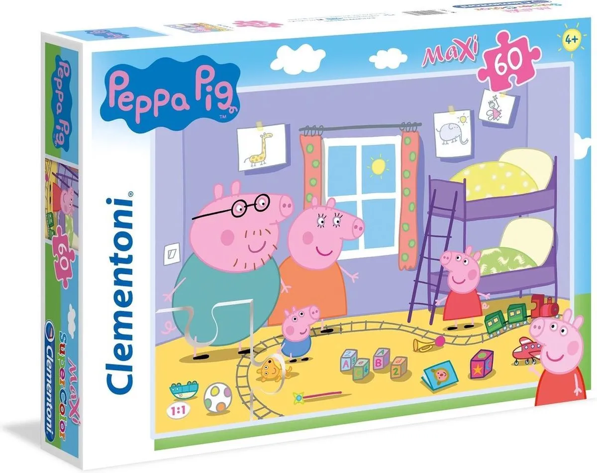 Clementoni Peppa Pig Puzzel 75 Maxi Stukjes - 4+ jaar - Multicolor