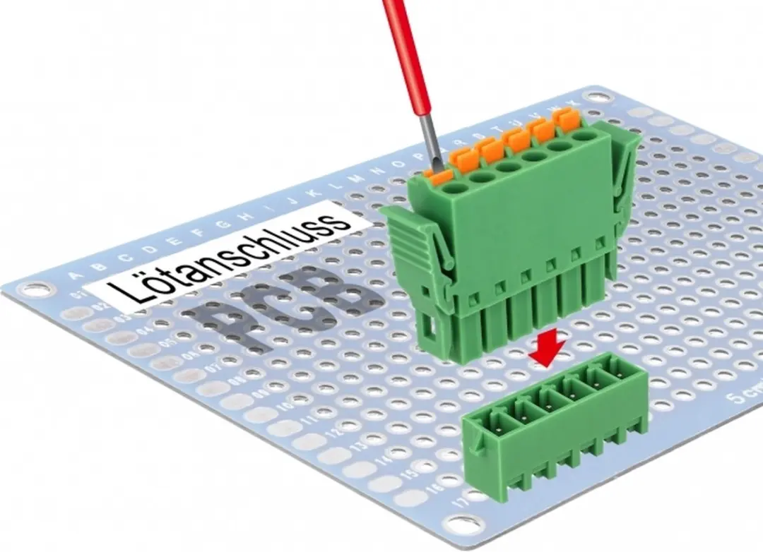 Delock Terminalblokset PCB 6-polig 3,81mm verticaal