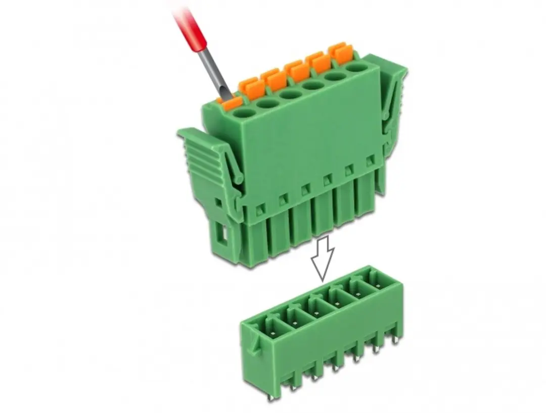 Delock Terminalblokset PCB 6-polig 3,81mm verticaal