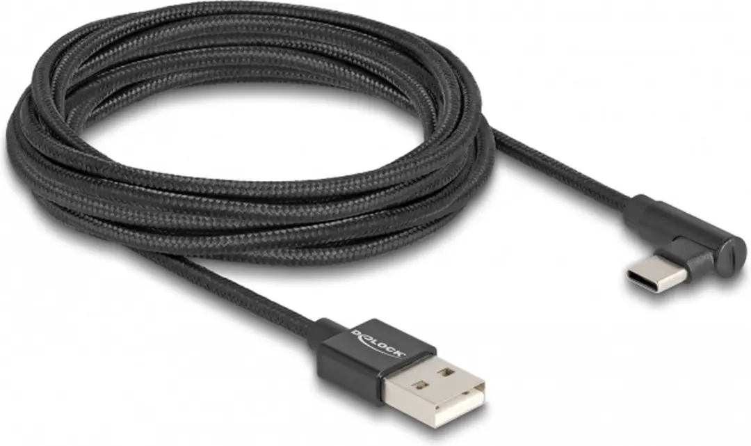 Delock USB 2.0 Kabel A-male naar C-male - 3m - Zwart