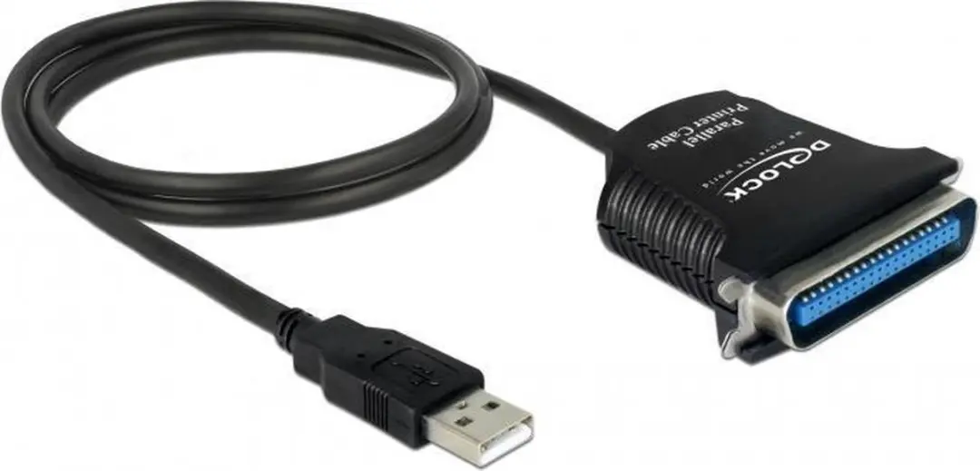 Delock USB naar Centronics Kabel 82001 - Zwart