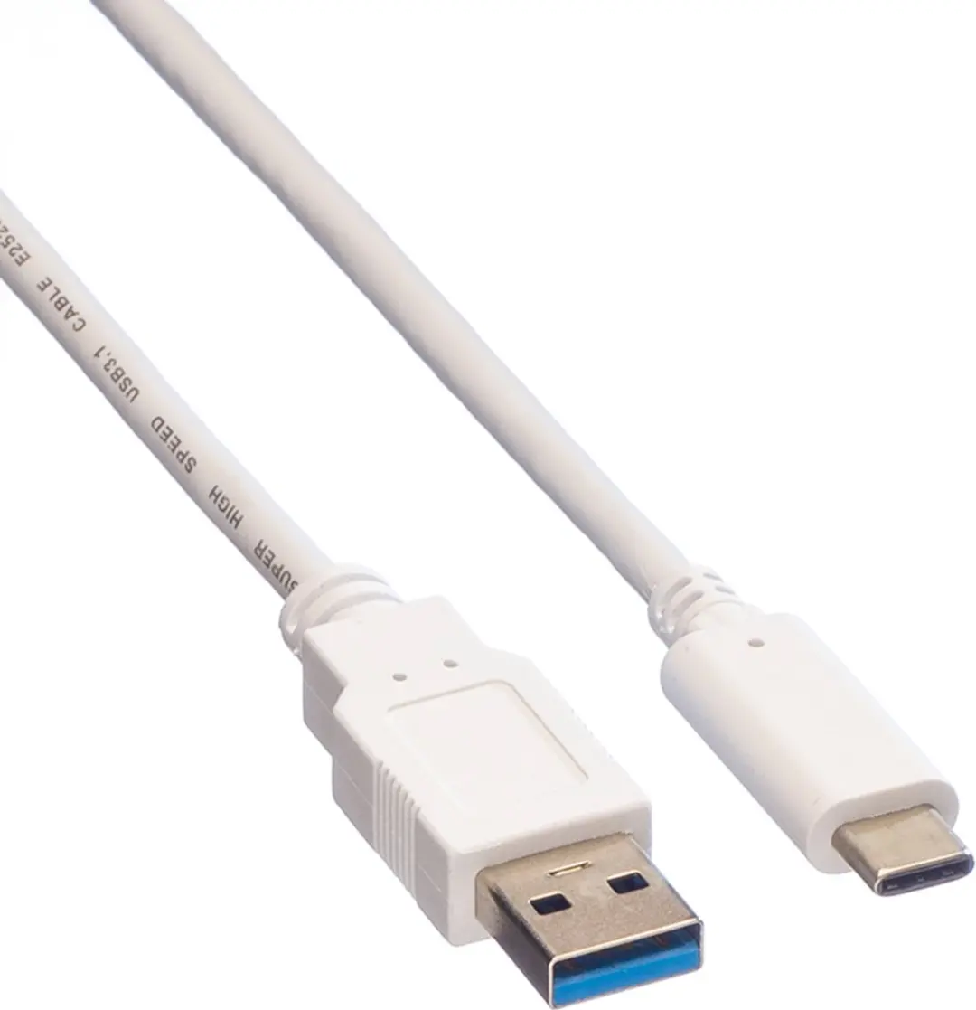 Value USB 3.2 Gen 1 Kabel A-C M/M 1m - Wit